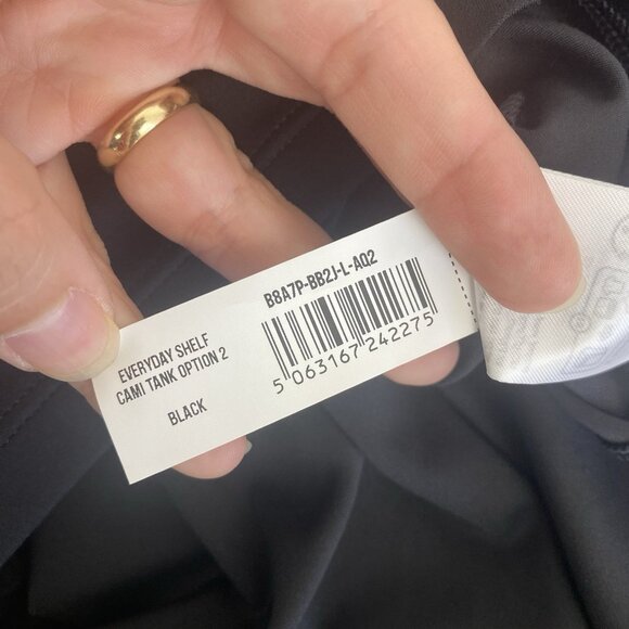 Gymshark Women's Everyday Shelf Cami Tank Top Size L Black Racerback Athletic - Picture 4 of 7